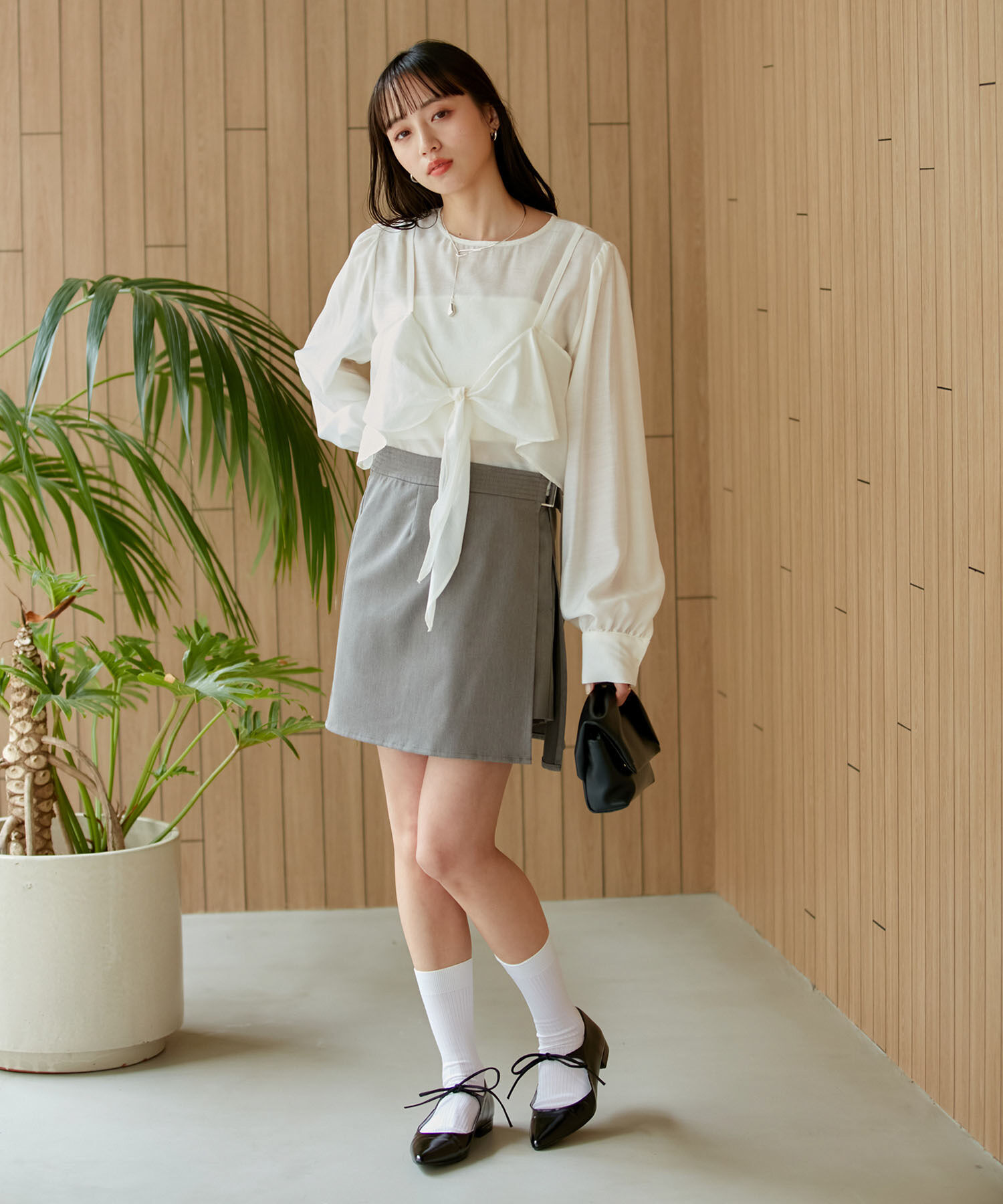 VIS「ビスチェドッキングシアーブラウス」|シャツ・ブラウス|