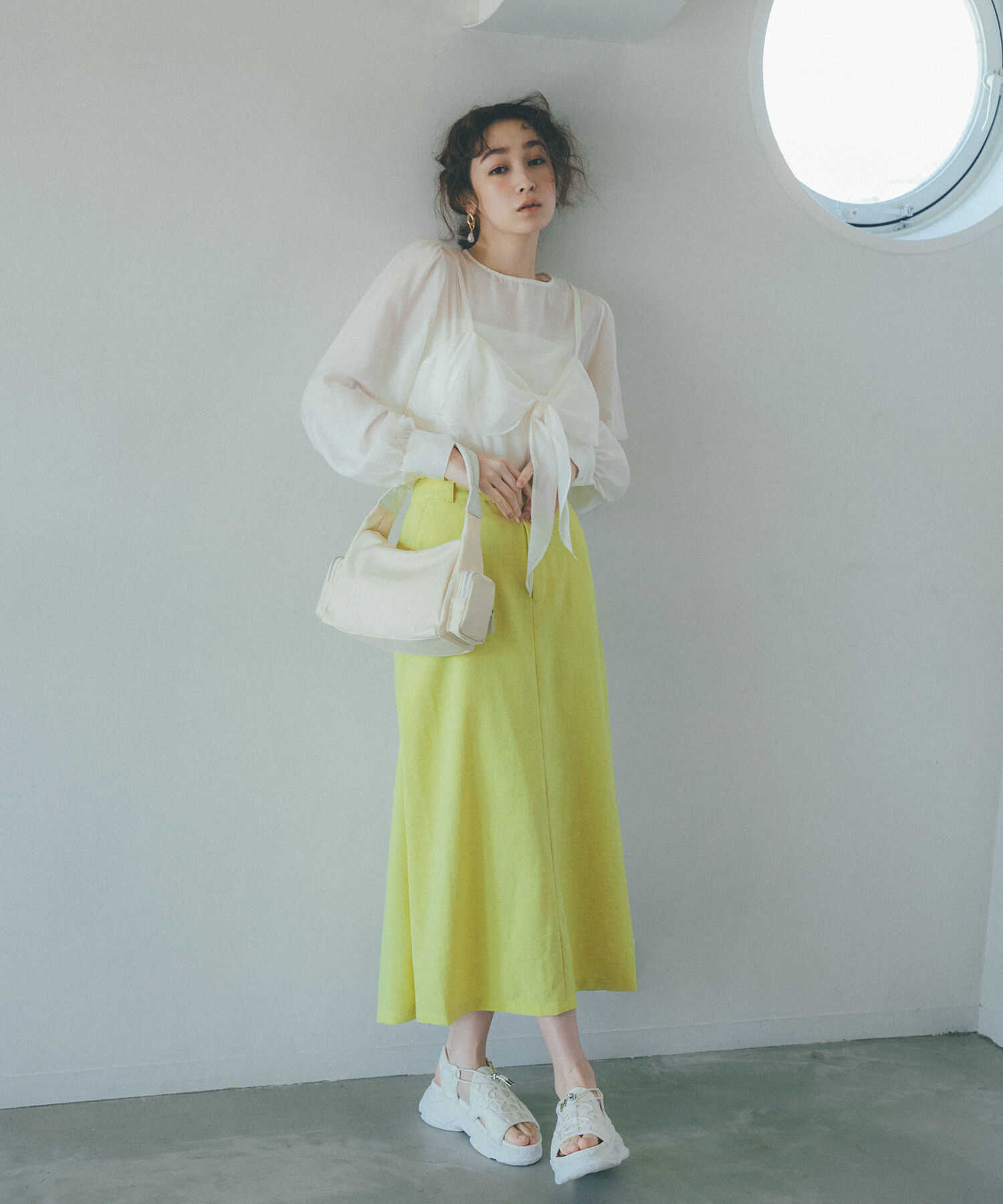 VIS「ビスチェドッキングシアーブラウス」|シャツ・ブラウス|