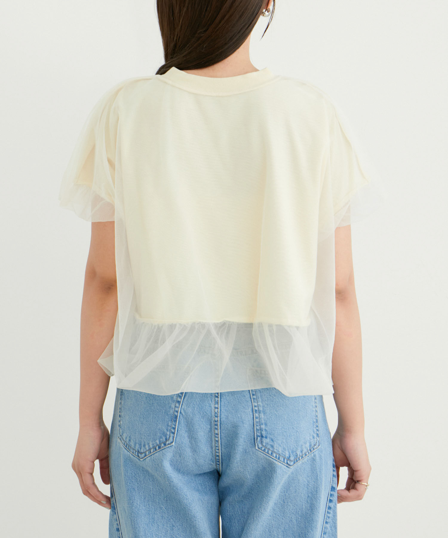 VIS「【2WAY】チュールリバーシブルプルオーバー」|Tシャツ・カットソー|