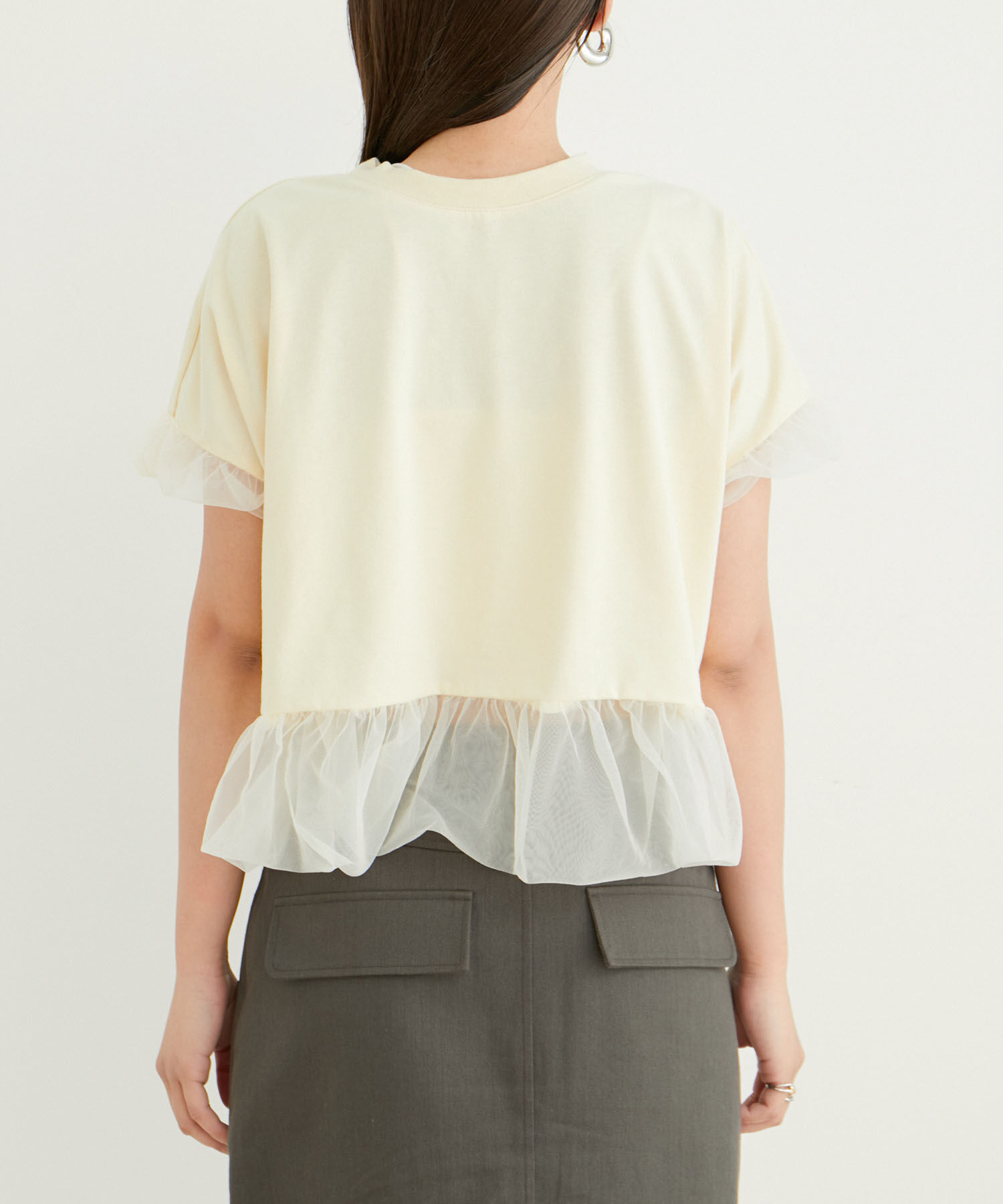 VIS「【2WAY】チュールリバーシブルプルオーバー」|Tシャツ・カットソー|