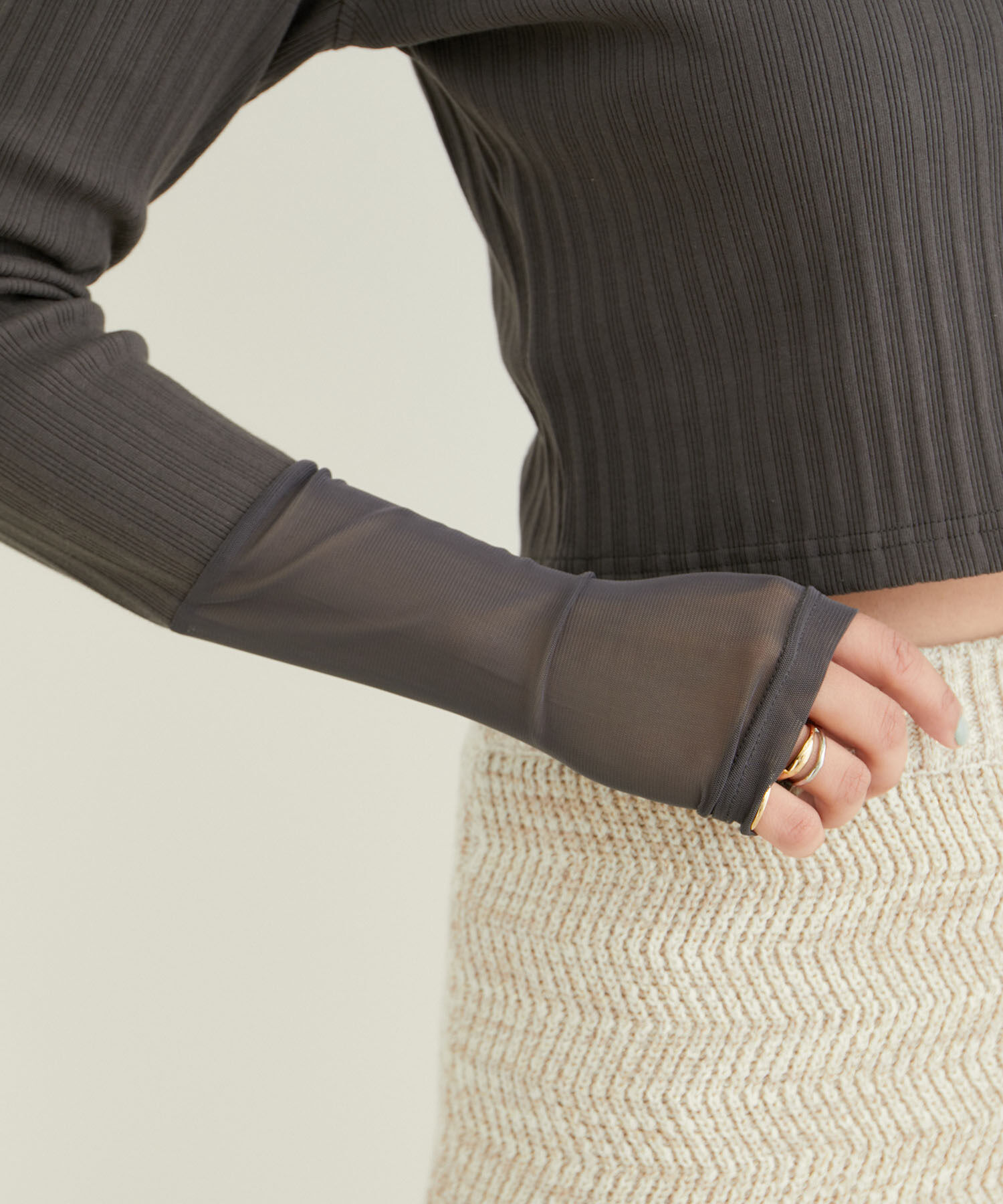 VIS「ショルダーカットアウトショート丈プルオーバー」|Tシャツ・カットソー|