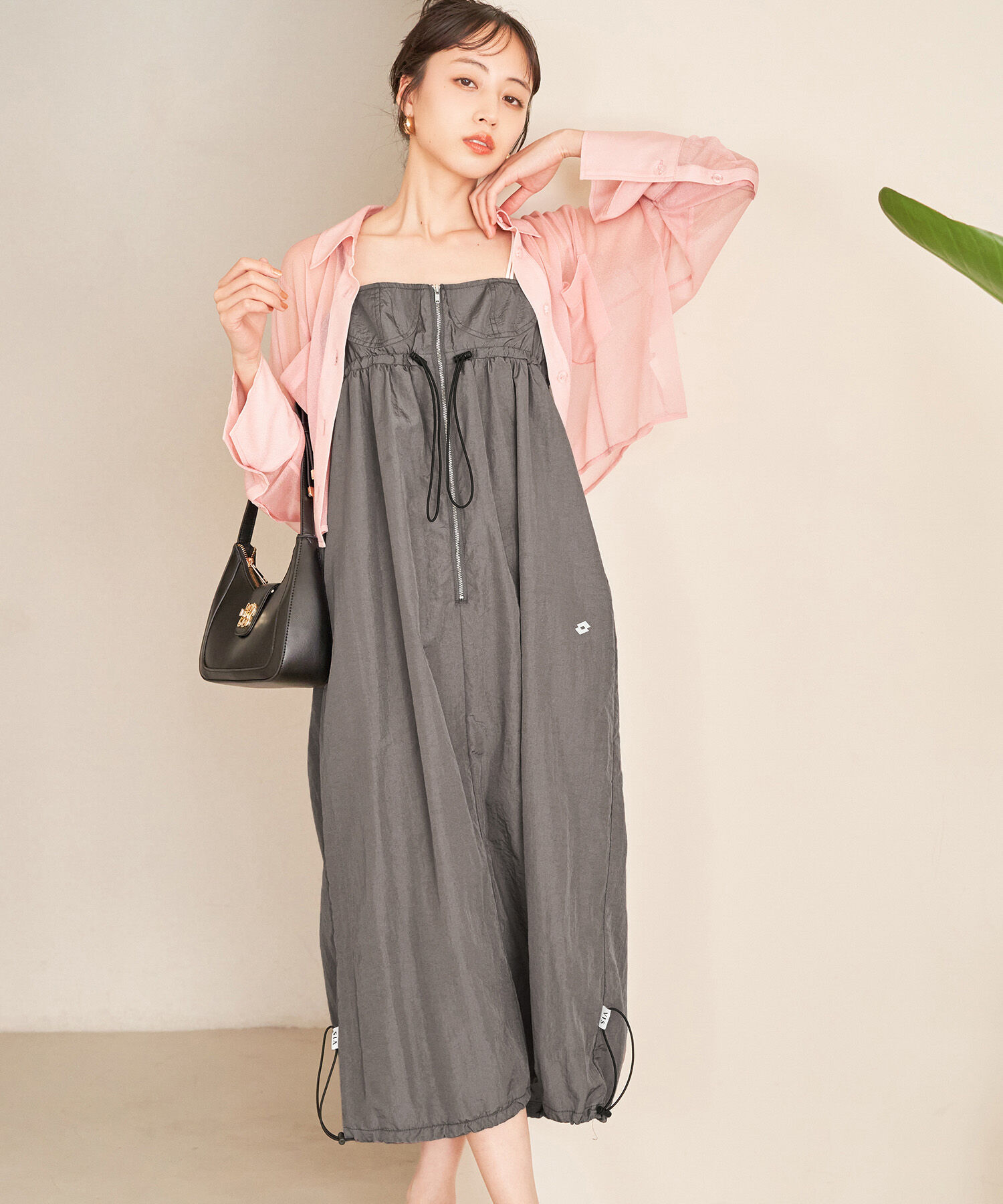 VIS「【Lottoコラボ】ナイロンバルーンキャミワンピース」|ワンピース|