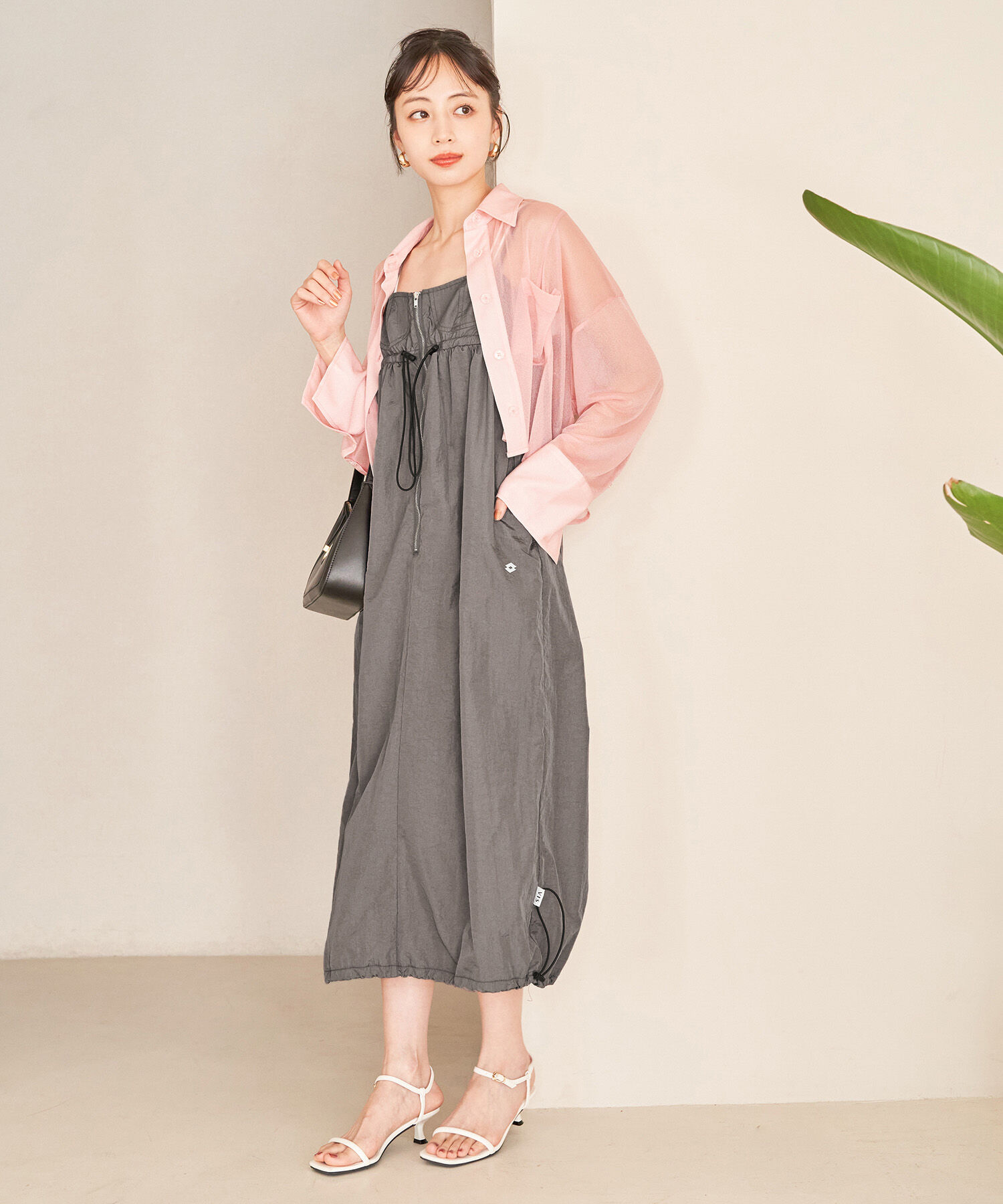 VIS「【Lottoコラボ】ナイロンバルーンキャミワンピース」|ワンピース|