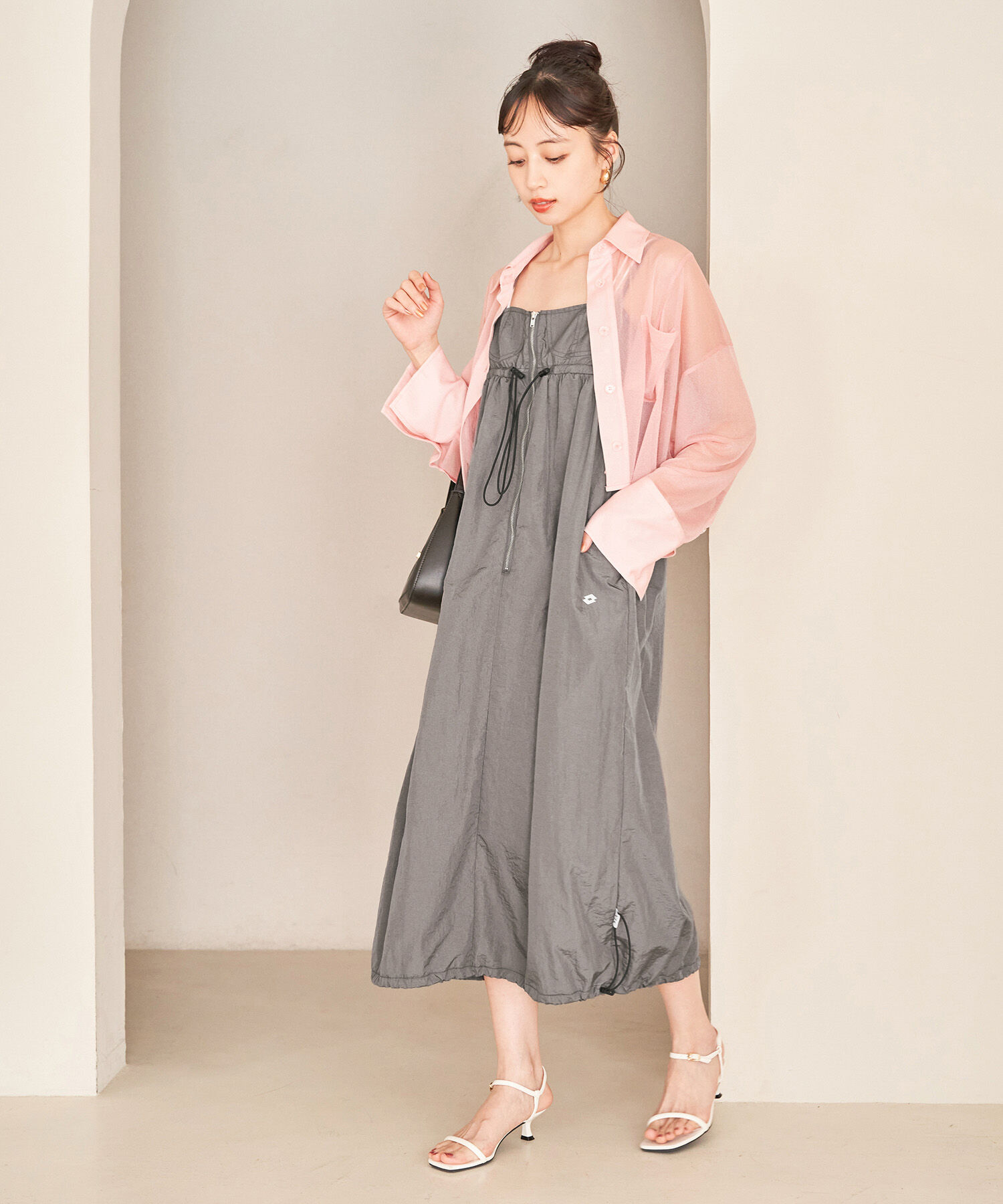 VIS「【Lottoコラボ】ナイロンバルーンキャミワンピース」|ワンピース|