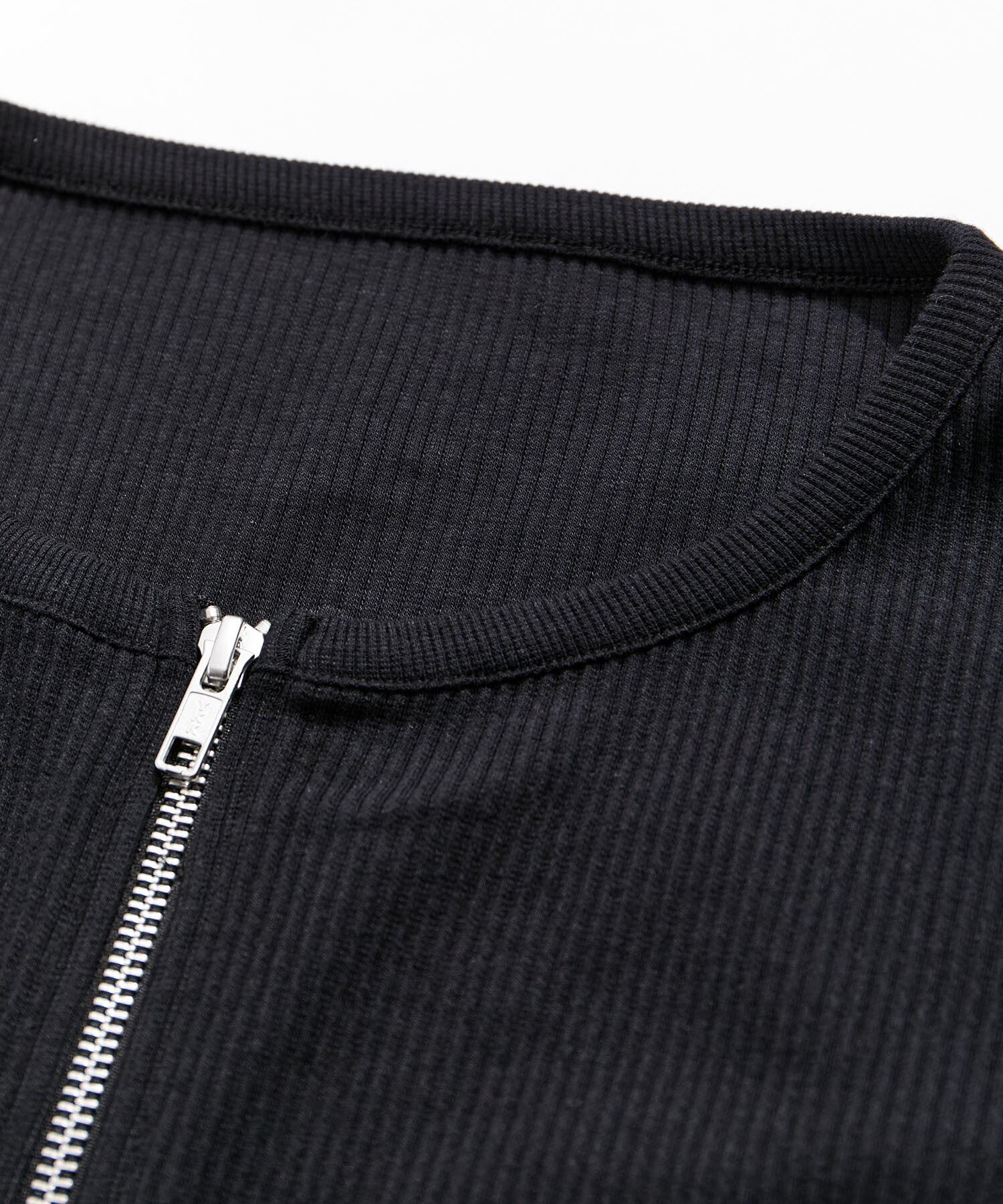 VIS「【セットアップ対応】リブ半袖ZIPカーディガン【洗える】」|カーディガン|