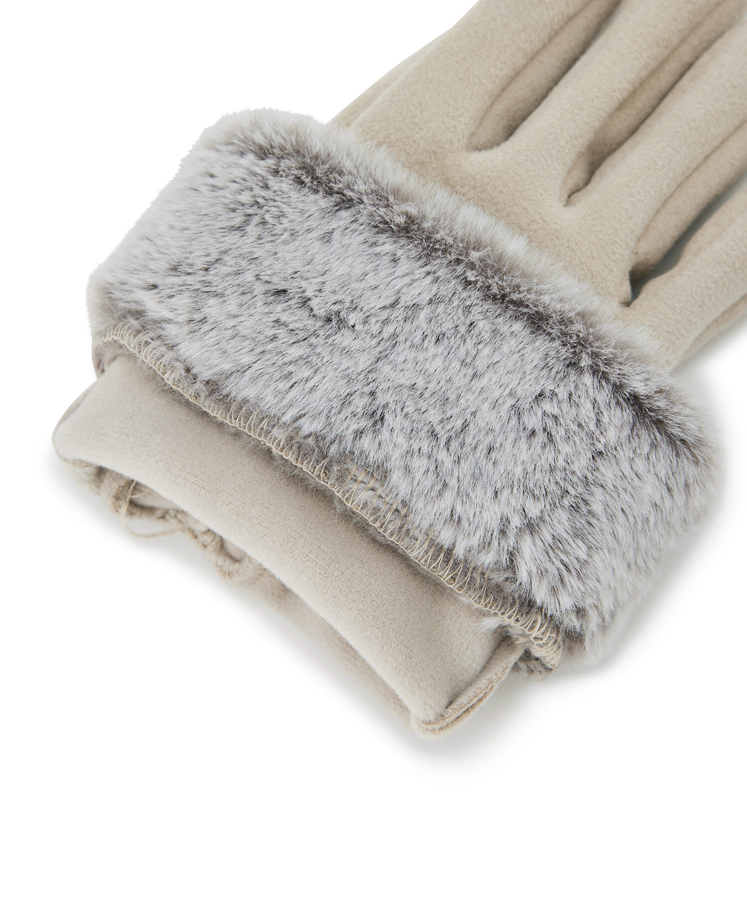 VIS「フェイクスェードファーグローブ」|手袋|