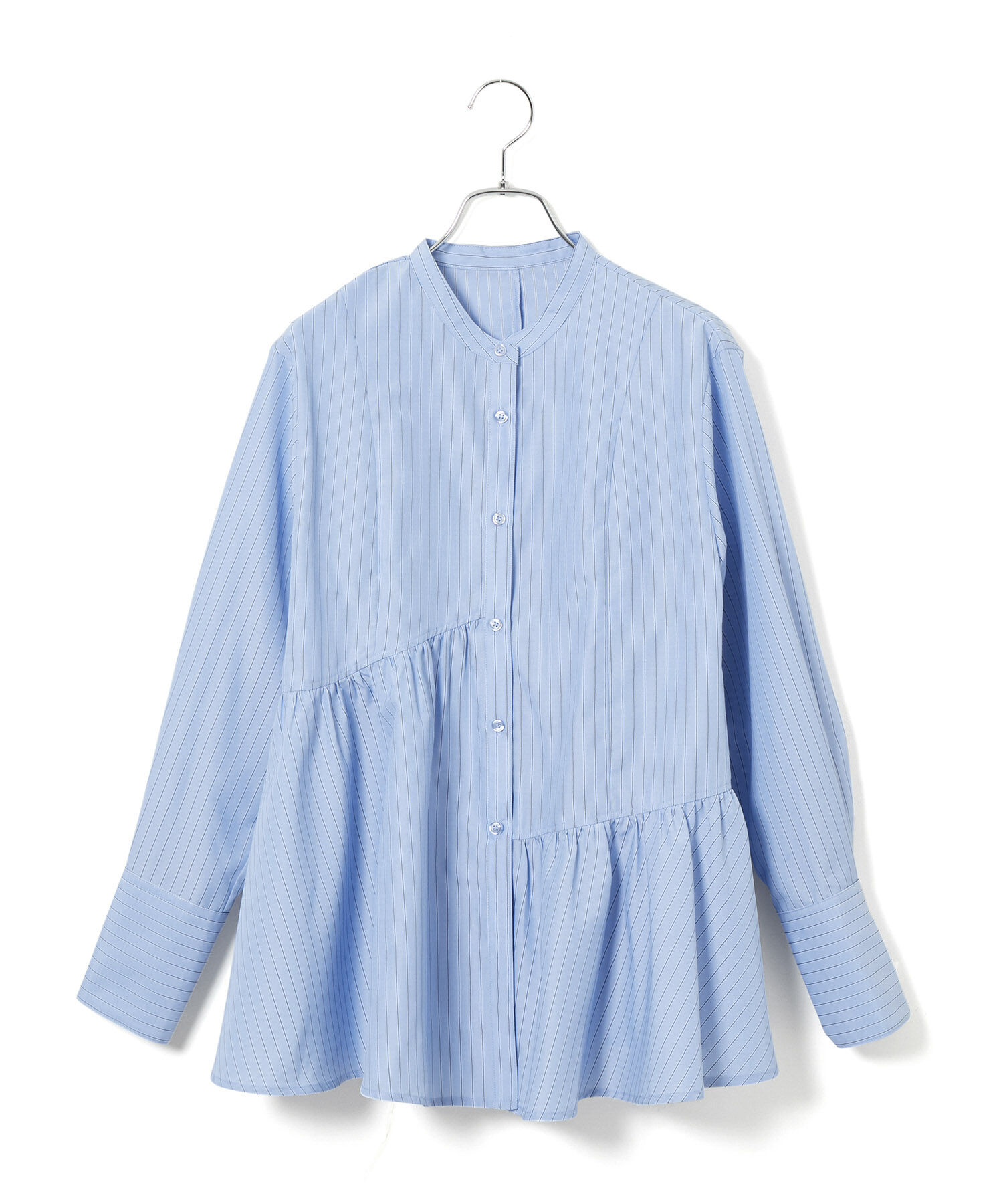 VIS「【洗える】アシンメトリーフレアーシャツ」|シャツ・ブラウス|