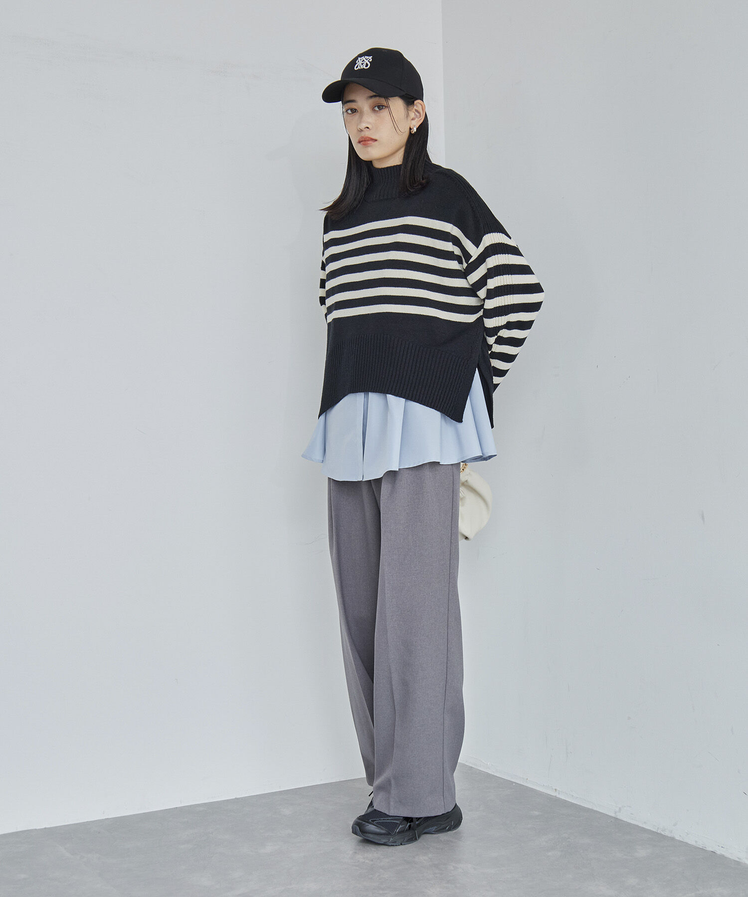 VIS「【洗える】アシンメトリーフレアーシャツ」|シャツ・ブラウス|