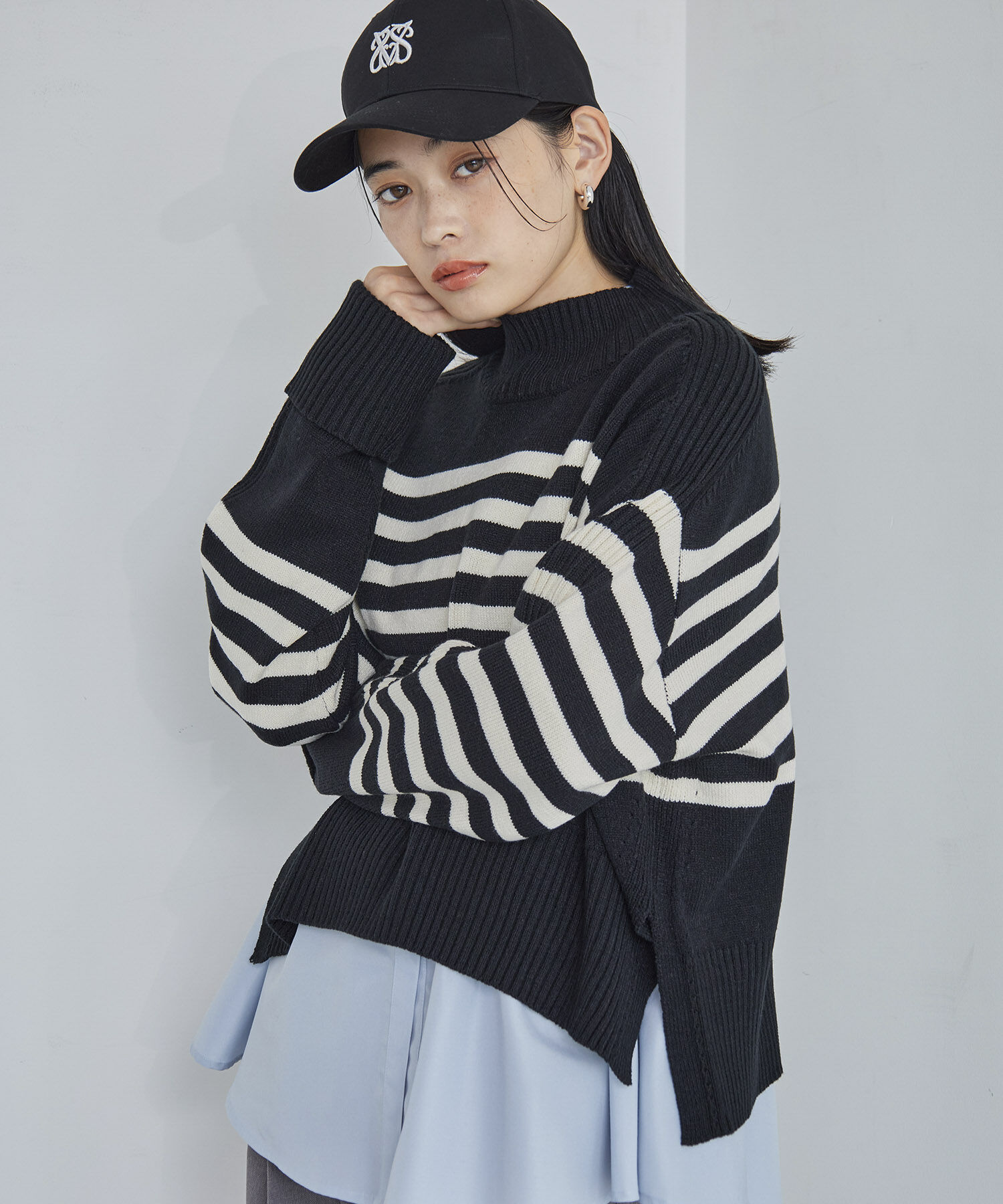 VIS「【洗える】アシンメトリーフレアーシャツ」|シャツ・ブラウス|