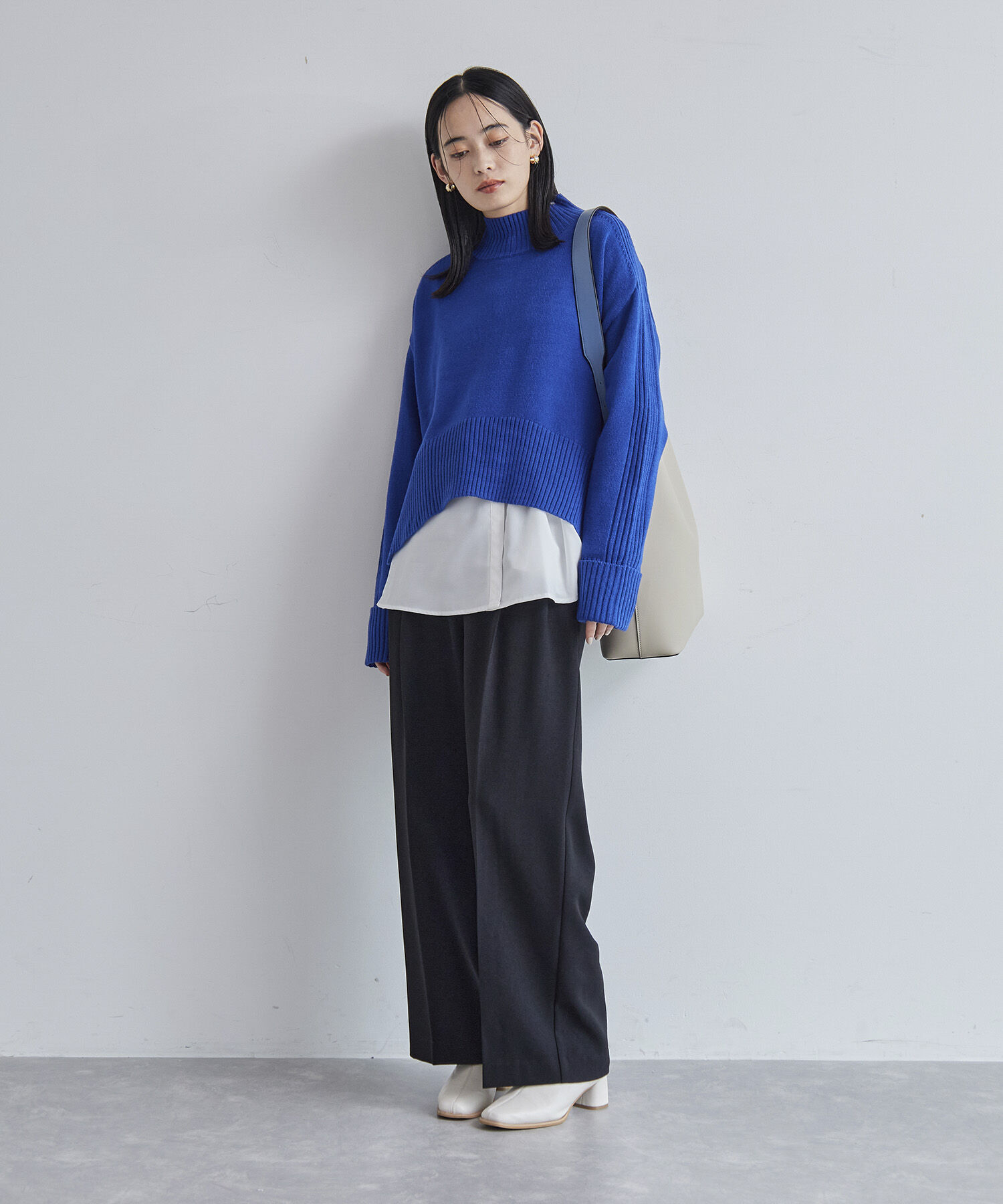 VIS「【洗える】アシンメトリーフレアーシャツ」|シャツ・ブラウス|