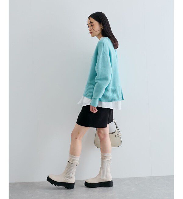 VIS「【セットアップ対応】もちっとニットミラノリブプルオーバー」|ニット・セーター|