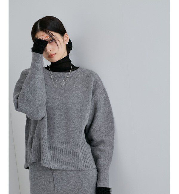 VIS「【セットアップ対応】もちっとニットミラノリブプルオーバー」|ニット・セーター|