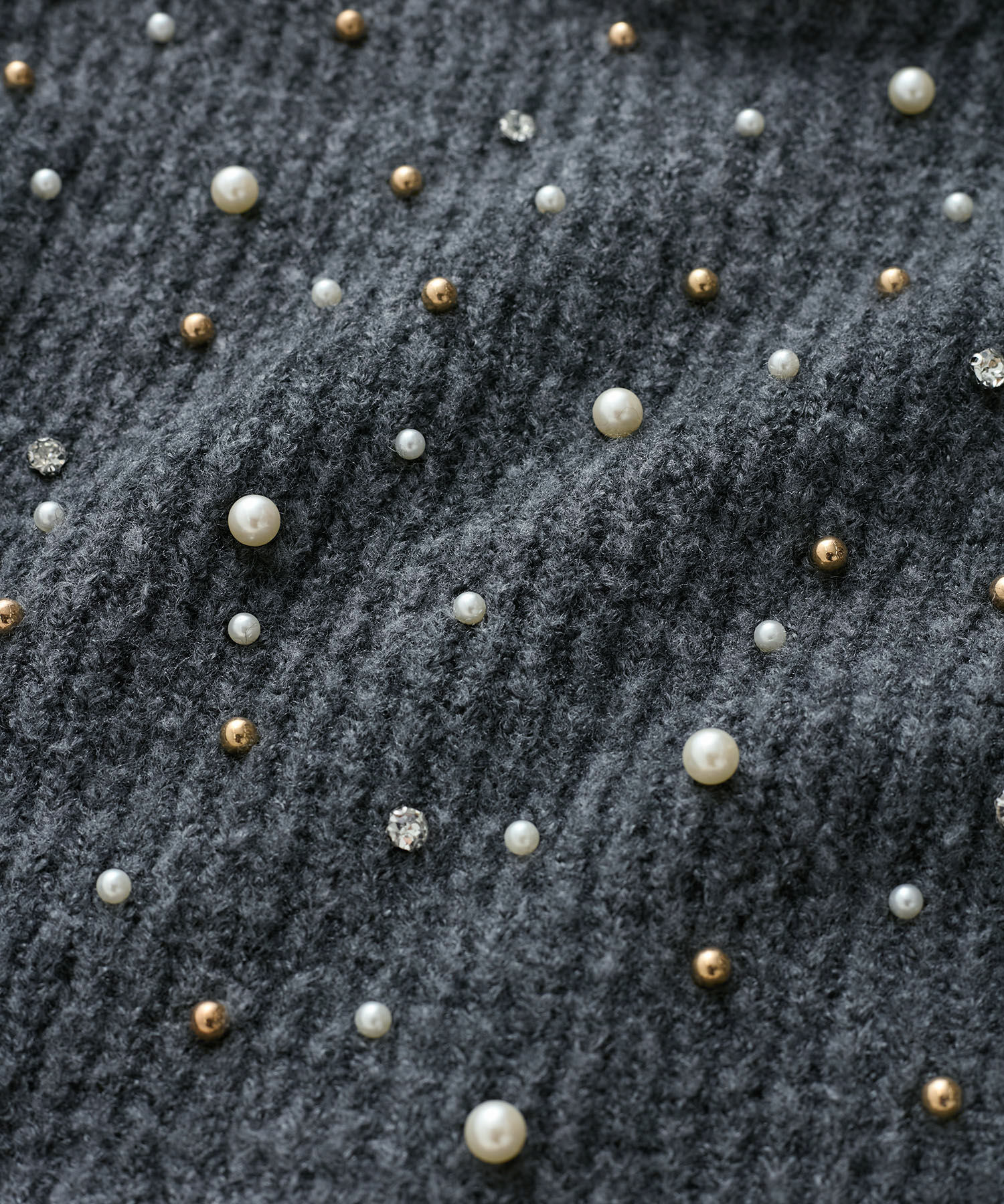 VIS「ビジュー付きニットワンピース」|ワンピース|