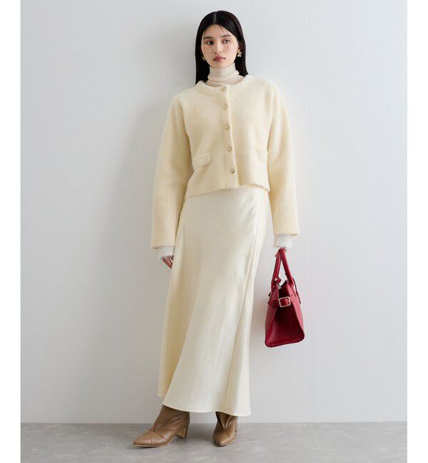 VIS「【選べる着丈】シャイニーナロースカート【洗える】」|スカート|