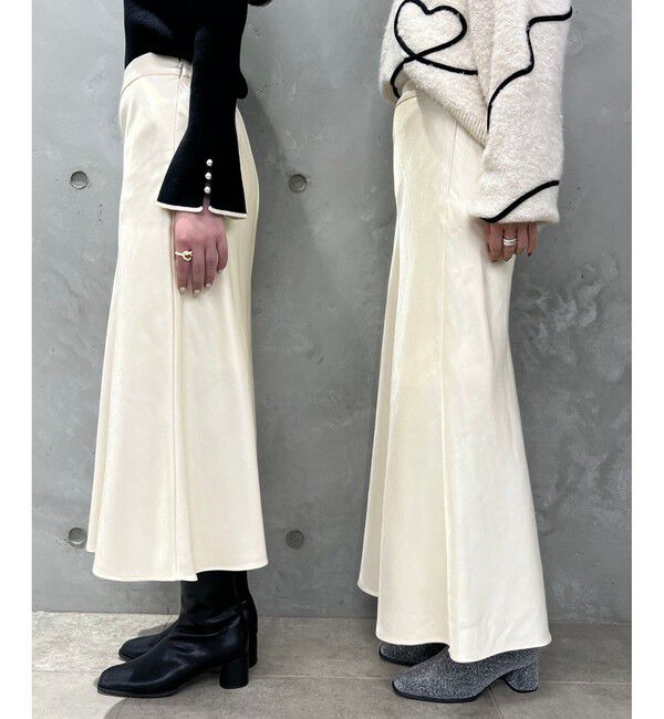 VIS「【選べる着丈】シャイニーナロースカート【洗える】」|スカート|