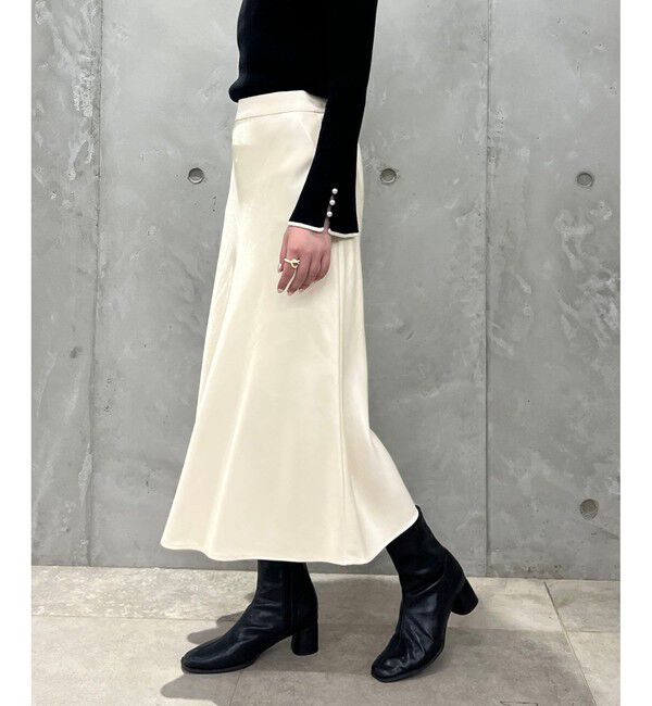 VIS「【選べる着丈】シャイニーナロースカート【洗える】」|スカート|