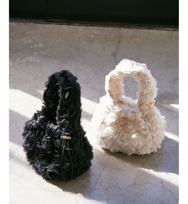 VIS「ローズ&スパンコールドロストバッグ」|ハンドバッグ|