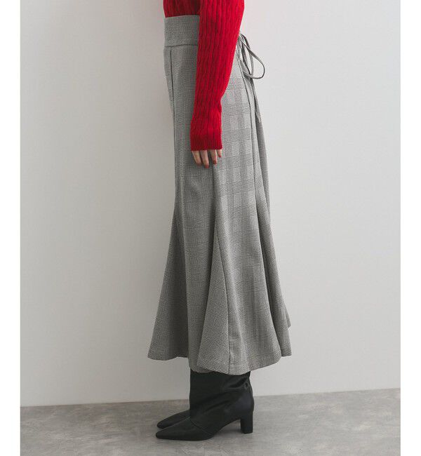 VIS「【洗える】チェック柄マーメイドスカート」|スカート|