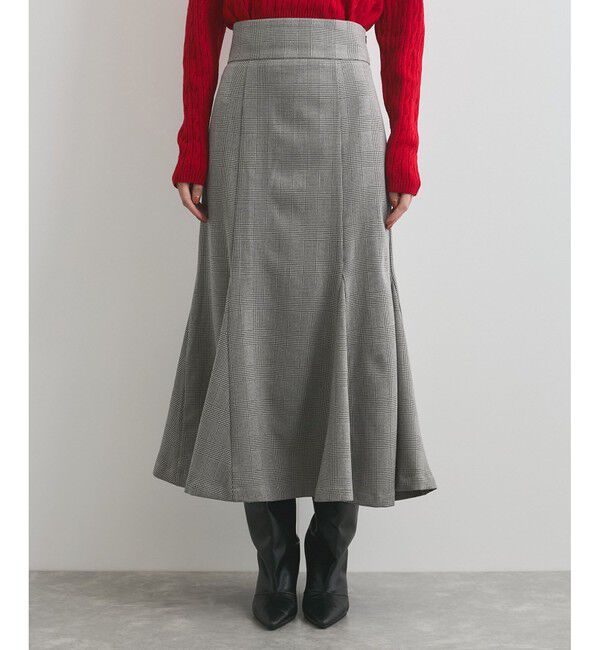 VIS「【洗える】チェック柄マーメイドスカート」|スカート|