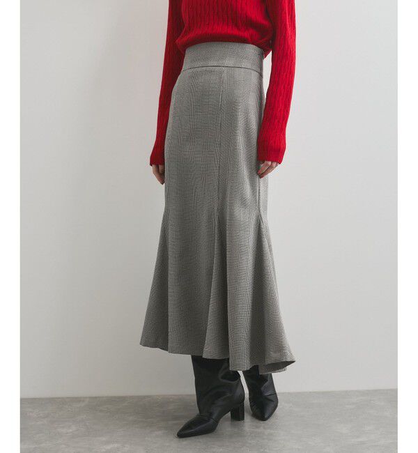 VIS「【洗える】チェック柄マーメイドスカート」|スカート|