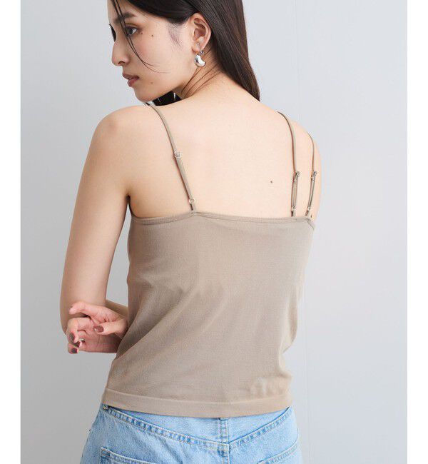 VIS「【洗える】カップ付きアシンメトリーキャミソール」|キャミソール|