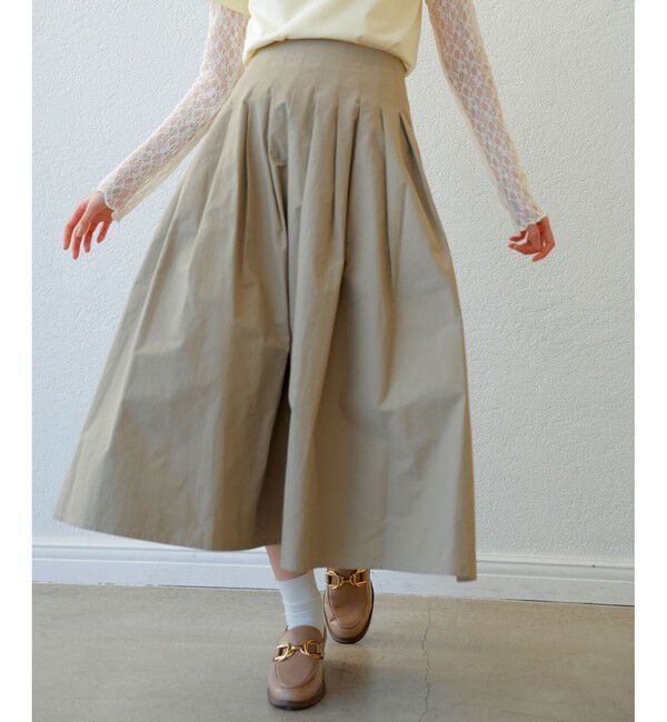 VIS「【洗える】タックプリーツフレアスカート」|スカート|