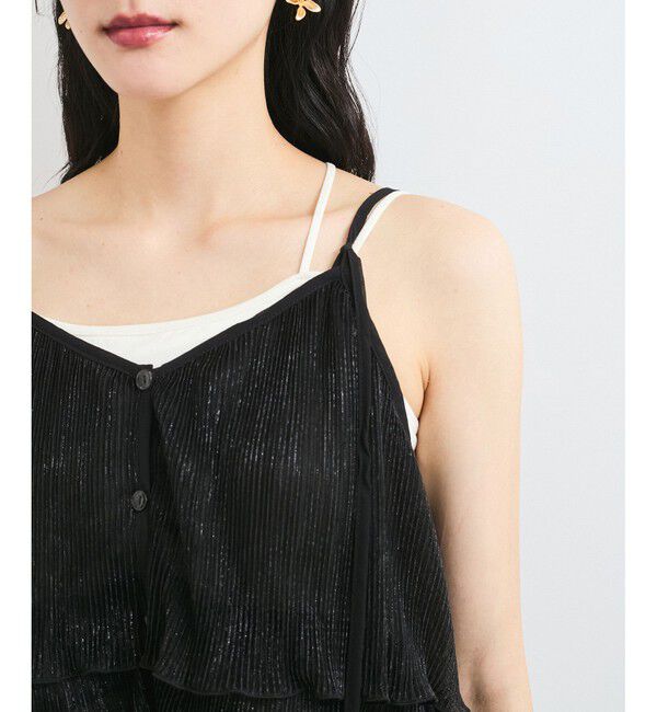 VIS「【WEB限定】【前後2WAY】グリッターフレアビスチェ」|キャミソール|