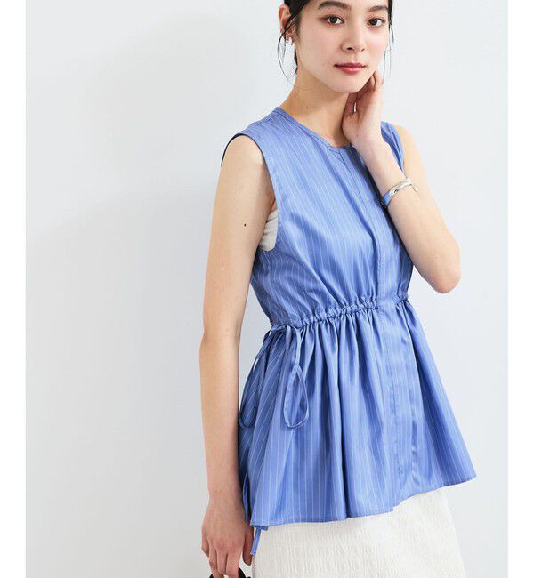 VIS「【WEB限定】ギャザーペプラムブラウス」|シャツ・ブラウス|