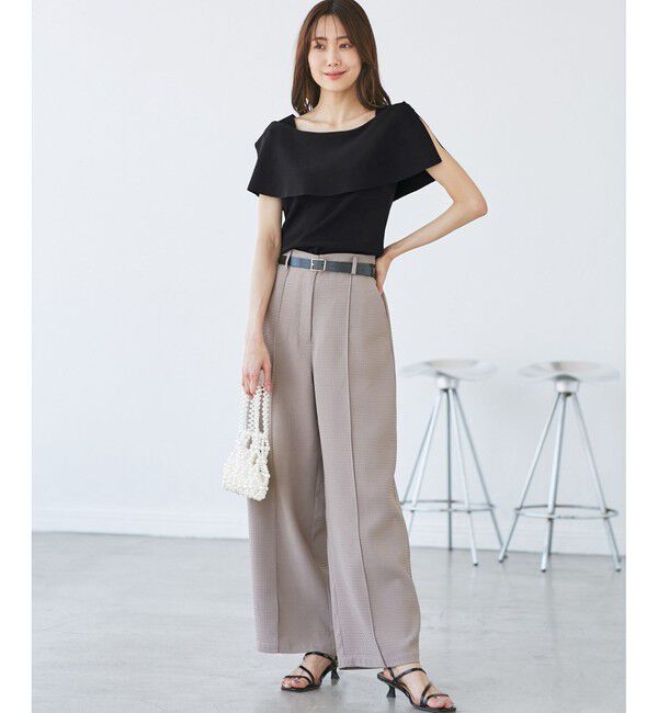 Rope&rsquo;Picnic「【UVカット・接触冷感・イージーケア】八方映えニット ケープニットプルオーバー」|ニット・セーター|