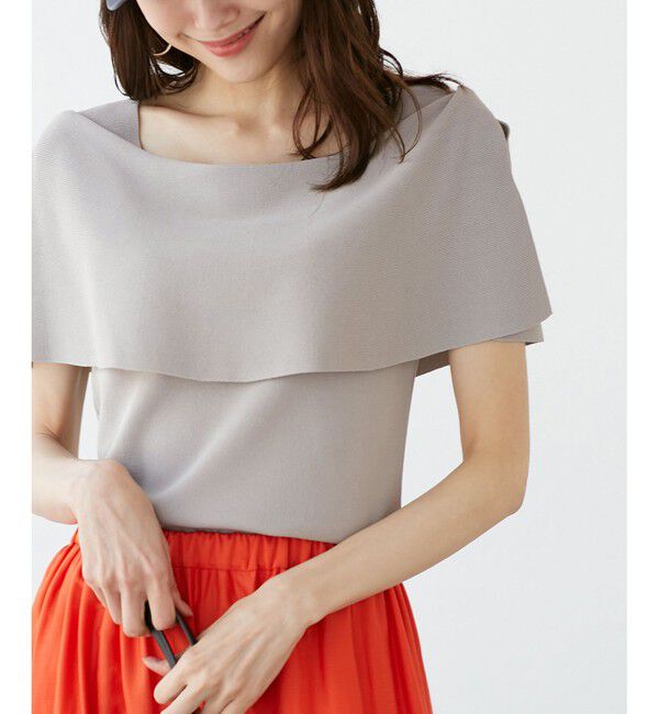 Rope&rsquo;Picnic「【UVカット・接触冷感・イージーケア】八方映えニット ケープニットプルオーバー」|ニット・セーター|