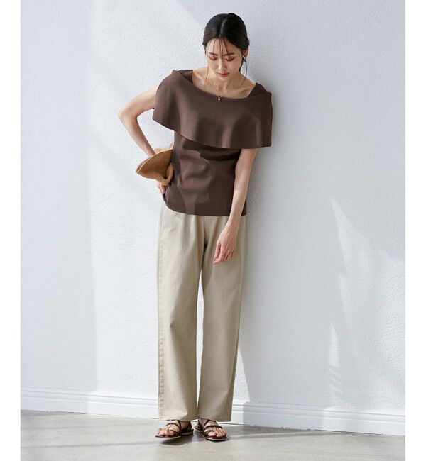 Rope&rsquo;Picnic「【UVカット・接触冷感・イージーケア】八方映えニット ケープニットプルオーバー」|ニット・セーター|