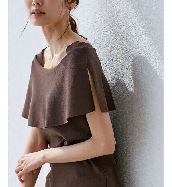 Rope&rsquo;Picnic「【UVカット・接触冷感・イージーケア】八方映えニット ケープニットプルオーバー」|ニット・セーター|