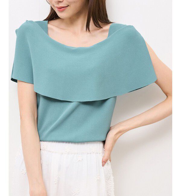 Rope&rsquo;Picnic「【UVカット・接触冷感・イージーケア】八方映えニット ケープニットプルオーバー」|ニット・セーター|