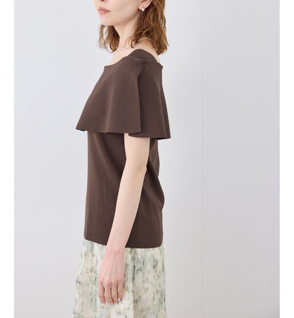 Rope&rsquo;Picnic「【UVカット・接触冷感・イージーケア】八方映えニット ケープニットプルオーバー」|ニット・セーター|