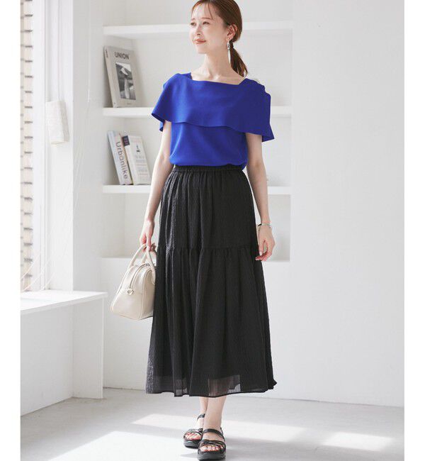 Rope&rsquo;Picnic「【UVカット・接触冷感・イージーケア】八方映えニット ケープニットプルオーバー」|ニット・セーター|