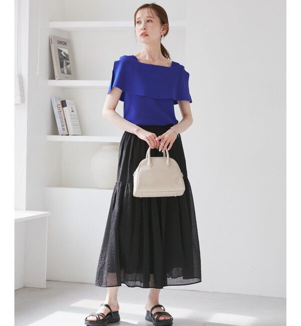 Rope&rsquo;Picnic「【UVカット・接触冷感・イージーケア】八方映えニット ケープニットプルオーバー」|ニット・セーター|