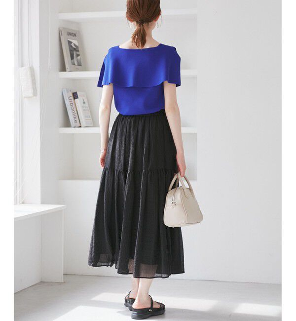 Rope&rsquo;Picnic「【UVカット・接触冷感・イージーケア】八方映えニット ケープニットプルオーバー」|ニット・セーター|