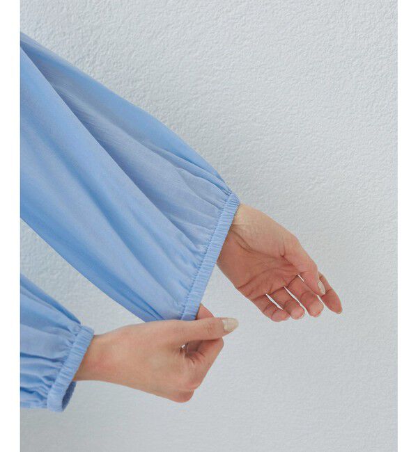 Rope&rsquo;Picnic「【接触冷感・通気性】お着軽シャツシリーズ/綿ボイルペプラムシャツ」|シャツ・ブラウス|