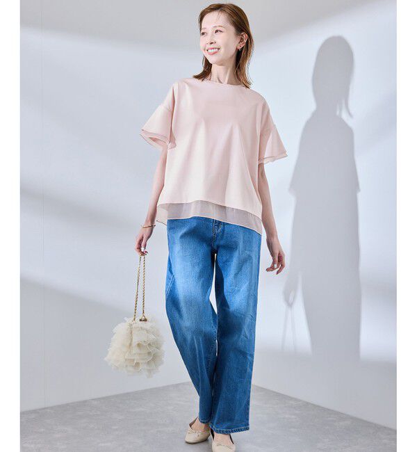 Rope&rsquo;Picnic「【UVカット・接触冷感】着丈が選べる70シルケットシアードッキングトップス」|Tシャツ・カットソー|