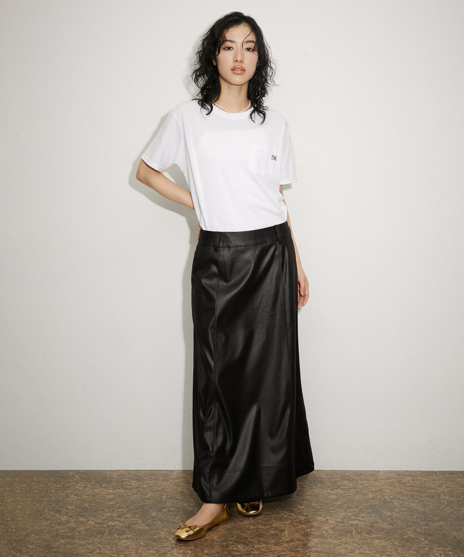 ADAM ET ROPE'「サンドステッチローウエストスカート」|スカート|