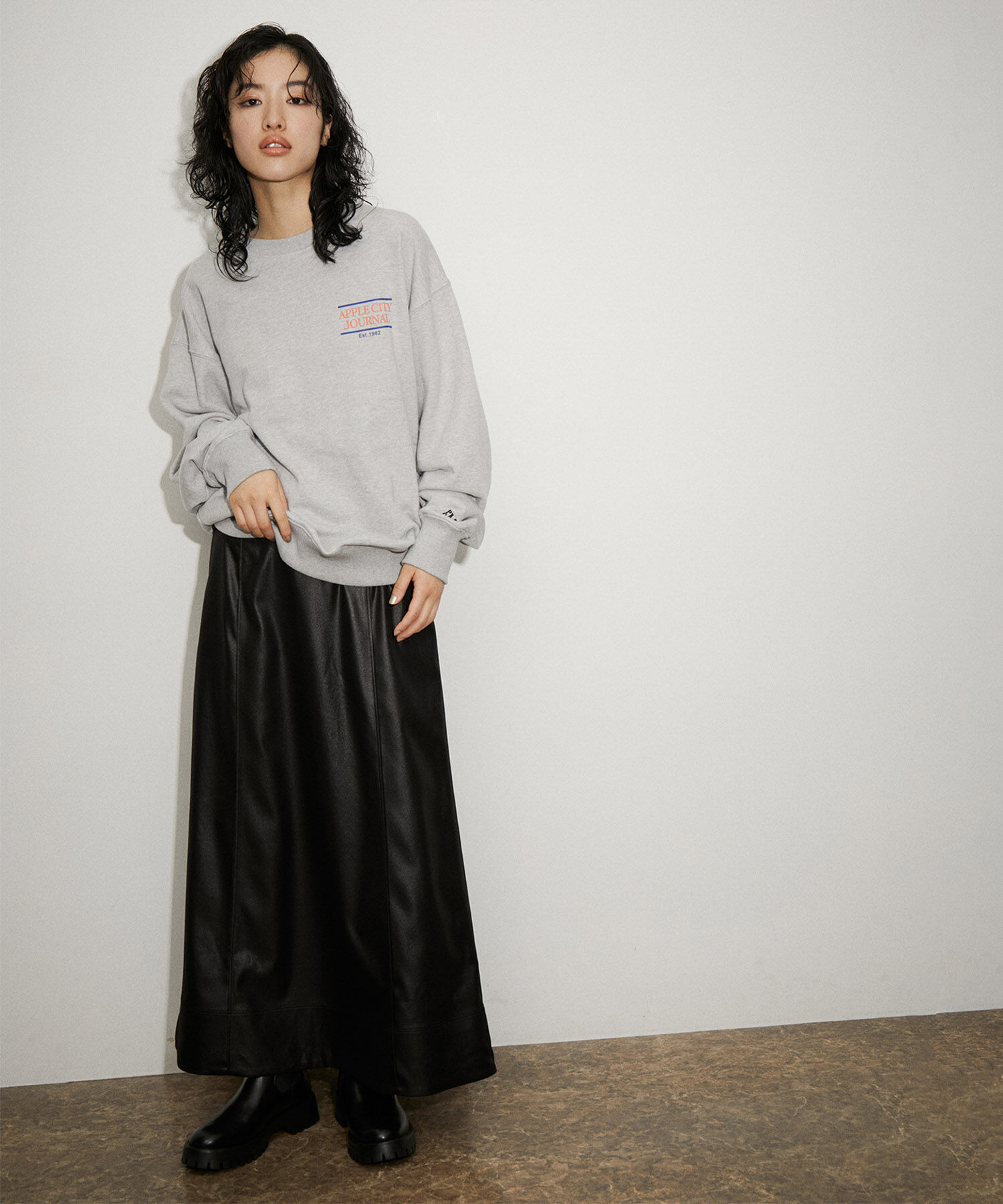 ADAM ET ROPE'「サンドステッチローウエストスカート」|スカート|