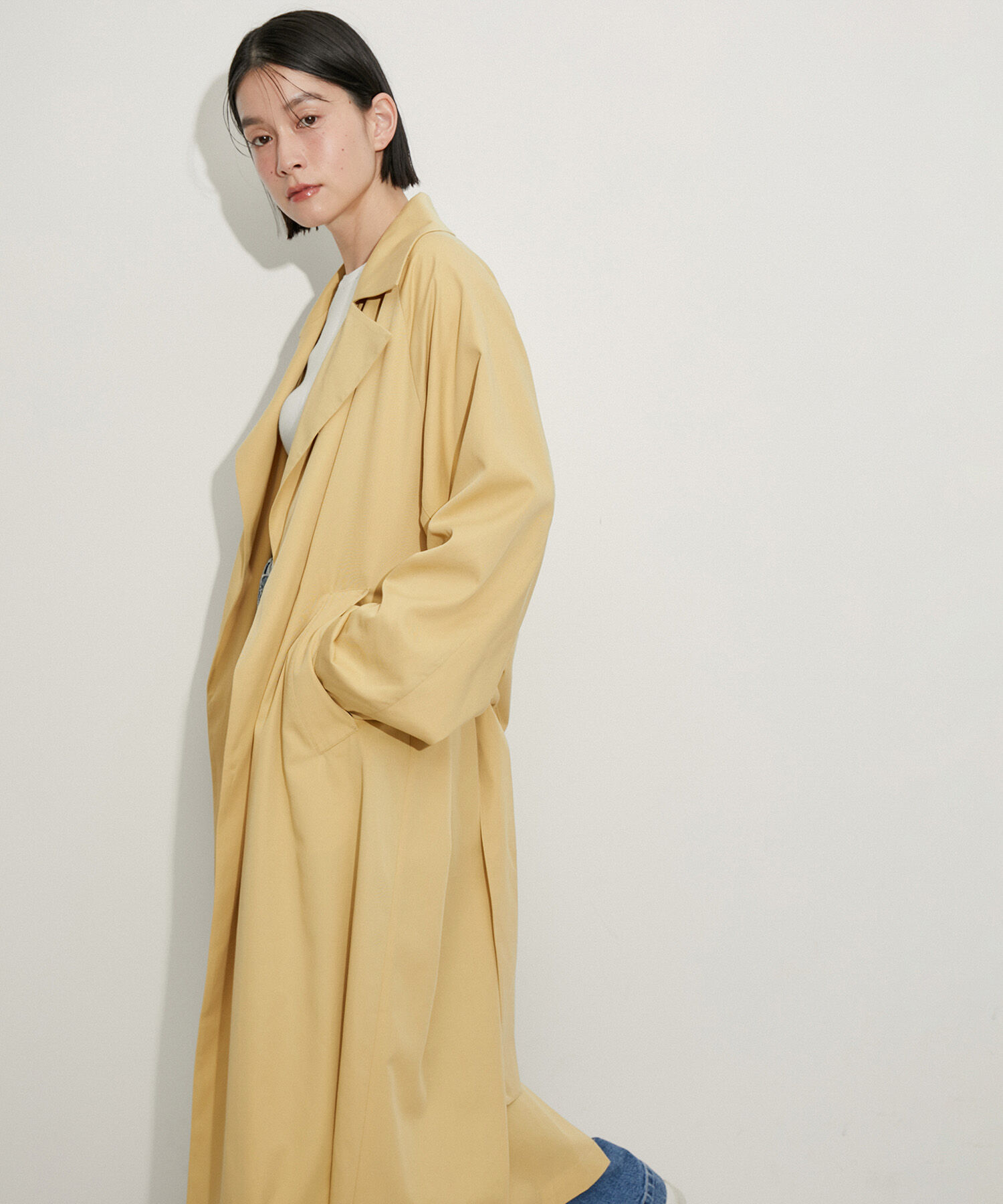 ADAM ET ROPE'「ミニマルオーバートレンチコート」|トレンチコート|