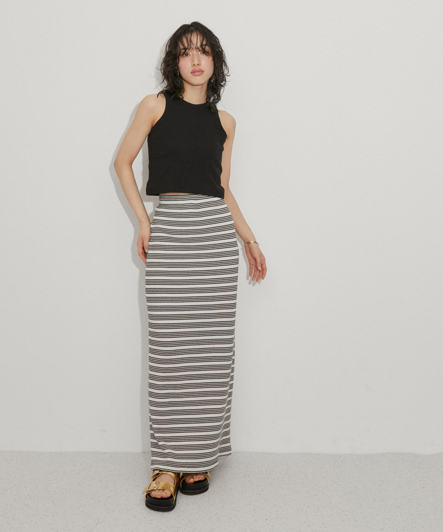 ADAM ET ROPE'「【サステナブル】アメスリタンクトップ」|タンクトップ|