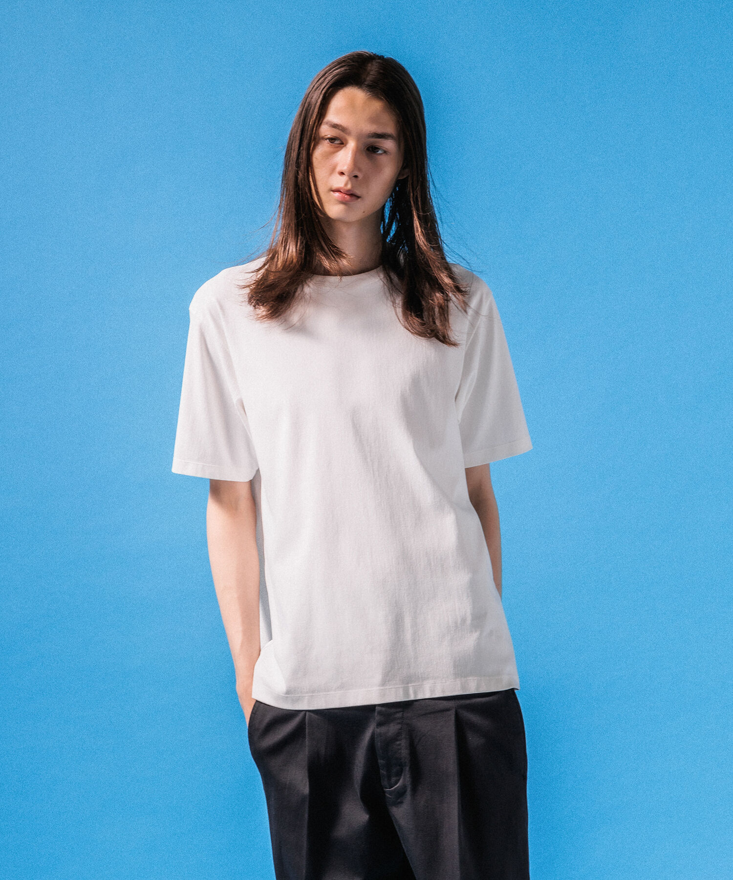 ADAM ET ROPE'「【接触冷感】スタンダード Tシャツ / ロングシーズン着用可能」|Tシャツ・カットソー|