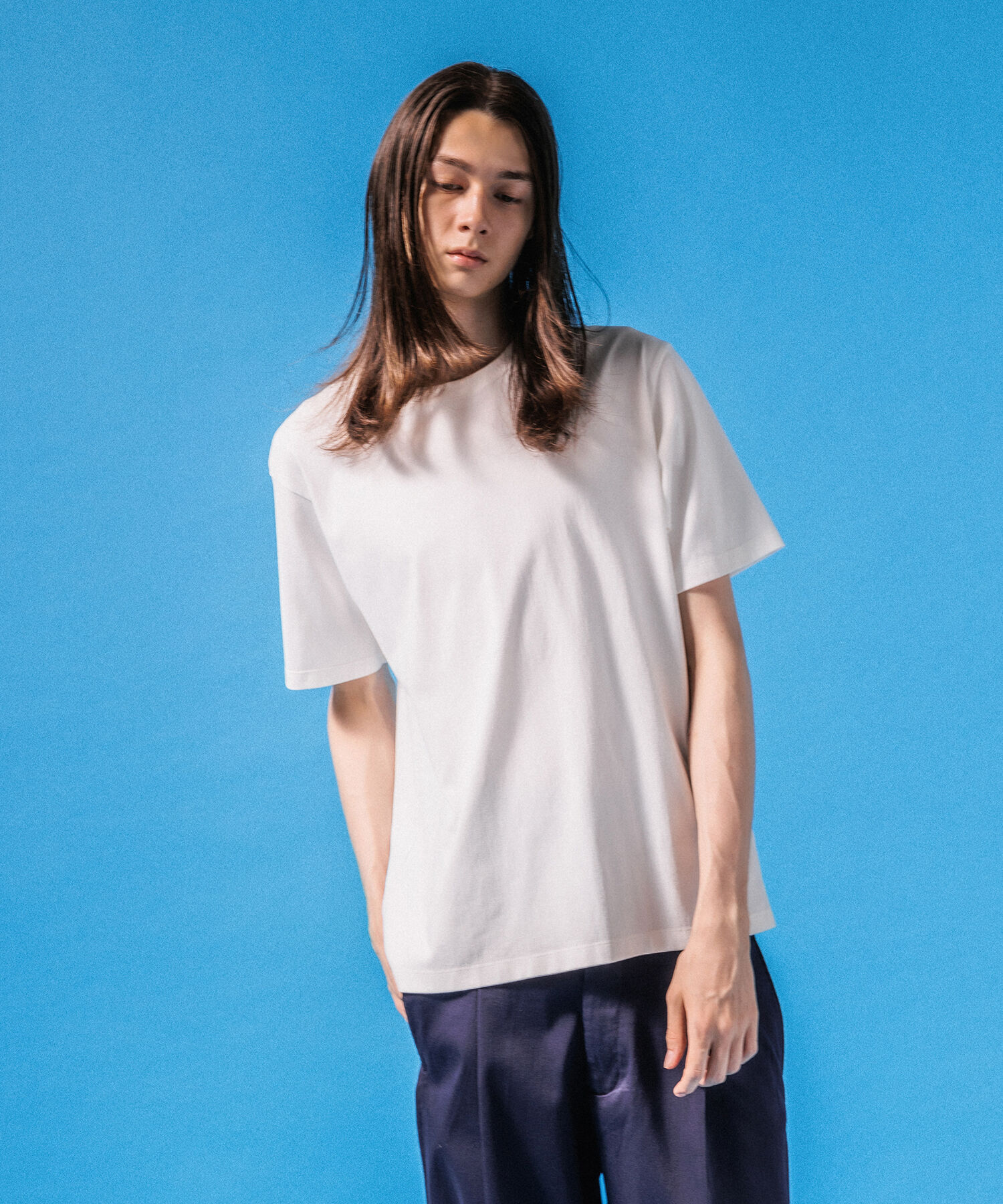 ADAM ET ROPE'「【接触冷感】スタンダード Tシャツ / ロングシーズン着用可能」|Tシャツ・カットソー|