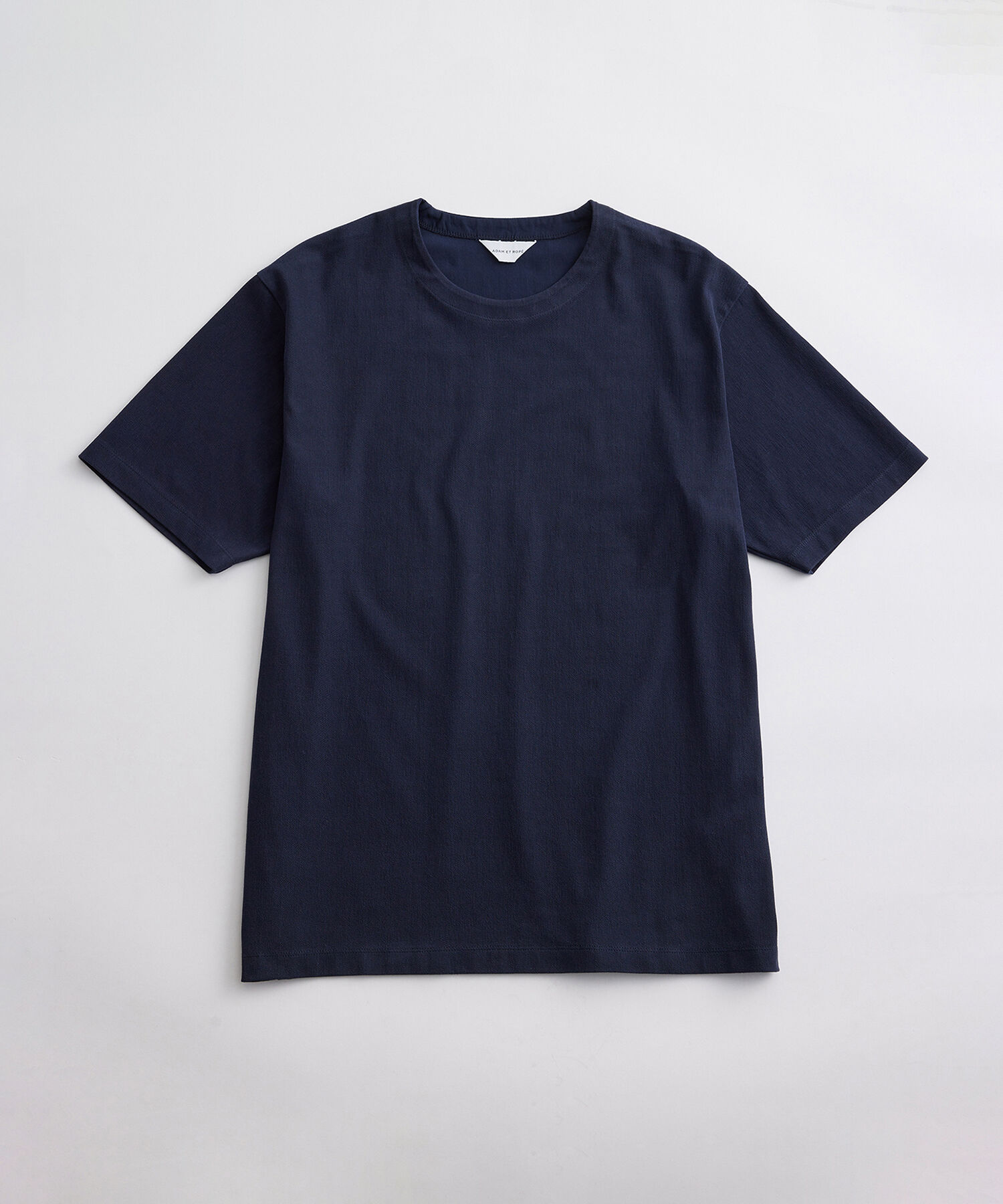 ADAM ET ROPE'「【接触冷感】スタンダード Tシャツ / ロングシーズン着用可能」|Tシャツ・カットソー|ネイビー(40)