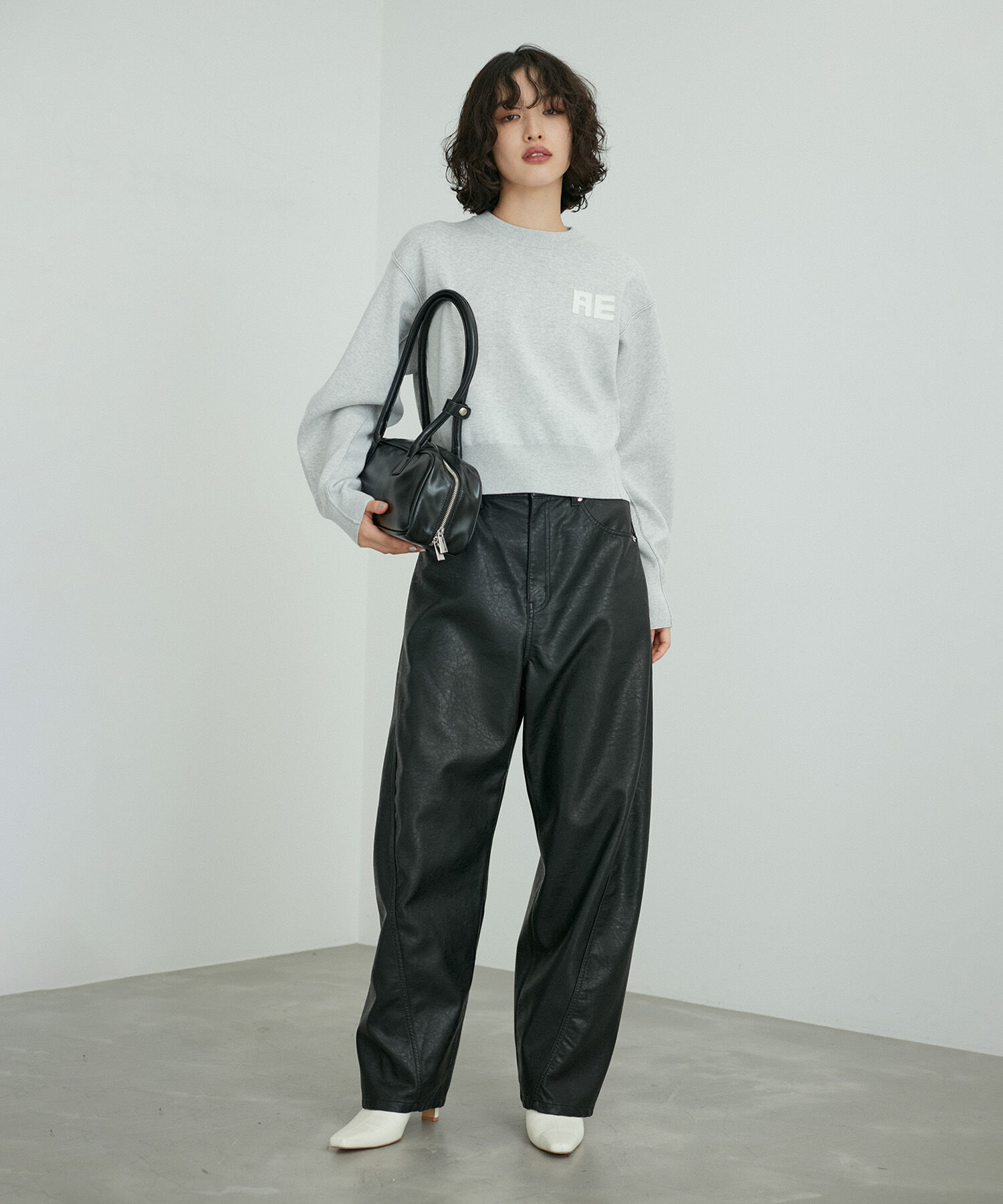 ADAM ET ROPE'「【サステナブル】ロングハンドルボストンバッグ」|ボストンバッグ|