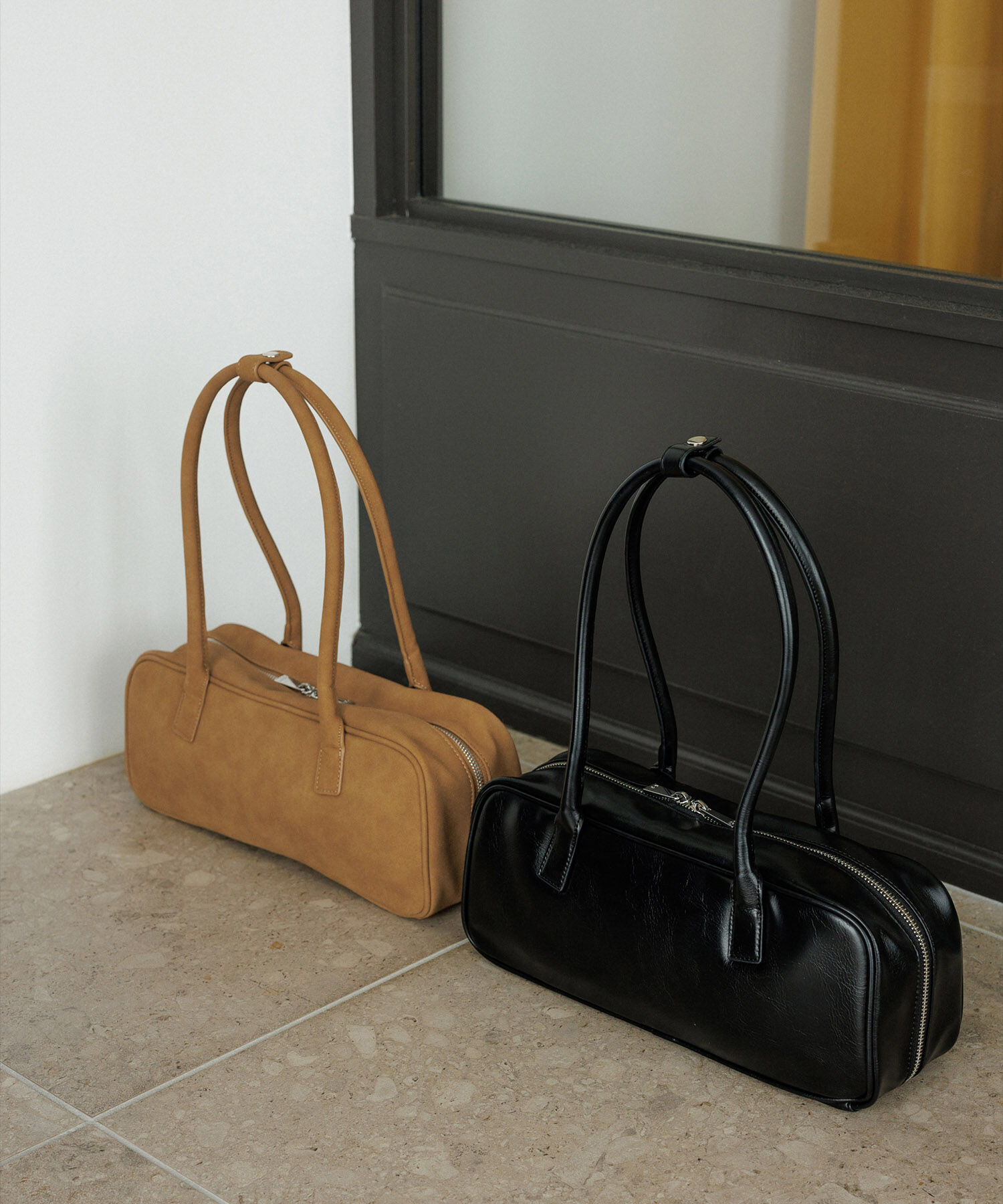 ADAM ET ROPE'「【サステナブル】ロングハンドルボストンバッグ」|ボストンバッグ|