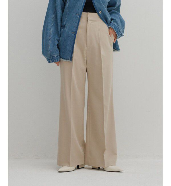 ADAM ET ROPE'「【WEB限定】・【撥水】骨格別スラックス ナチュラル」|スラックス|