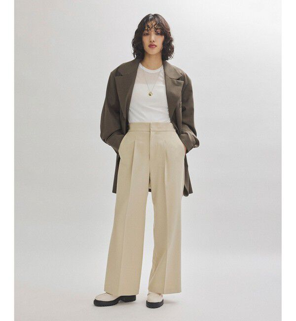 ADAM ET ROPE'「【WEB限定】・【撥水】骨格別スラックス ナチュラル」|スラックス|